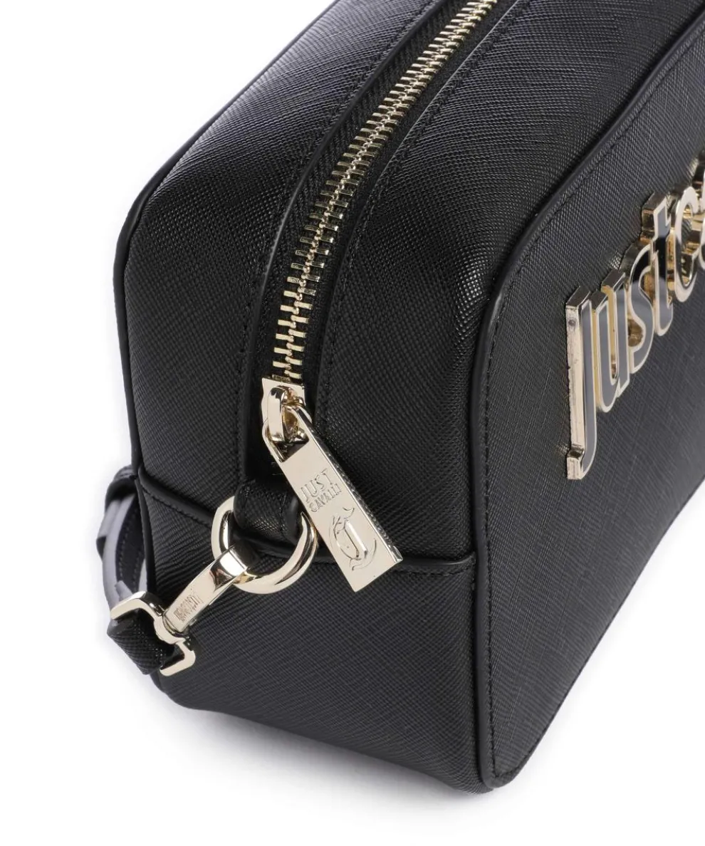 Umhängetasche Lederimitat schwarz