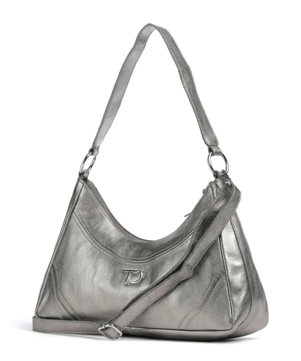 Salvatorgasse 3 Schultertasche genarbtes Rindsleder silber