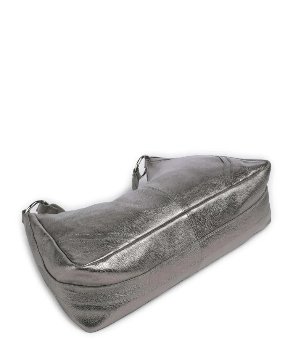 Salvatorgasse 3 Schultertasche genarbtes Rindsleder silber