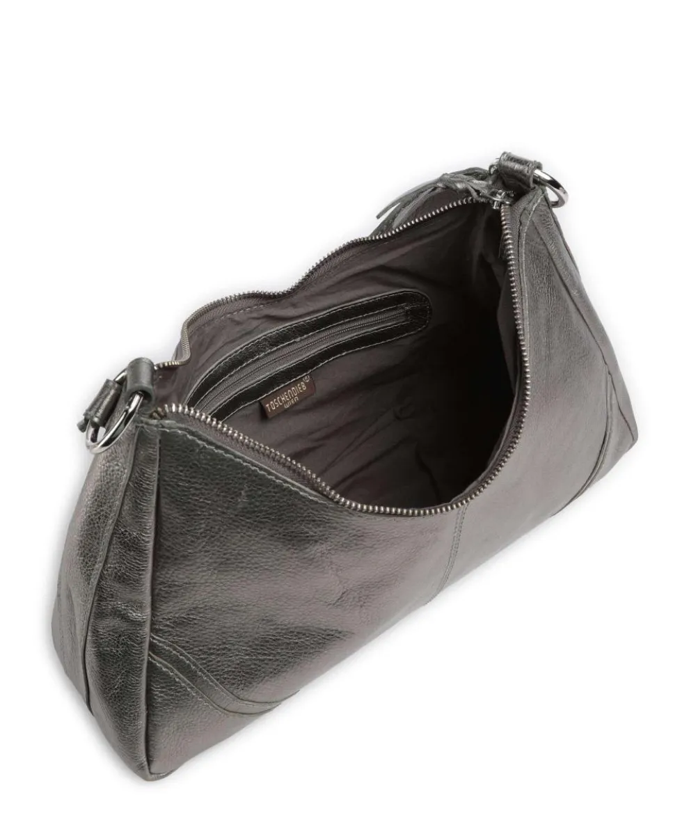 Salvatorgasse 3 Schultertasche genarbtes Rindsleder silber
