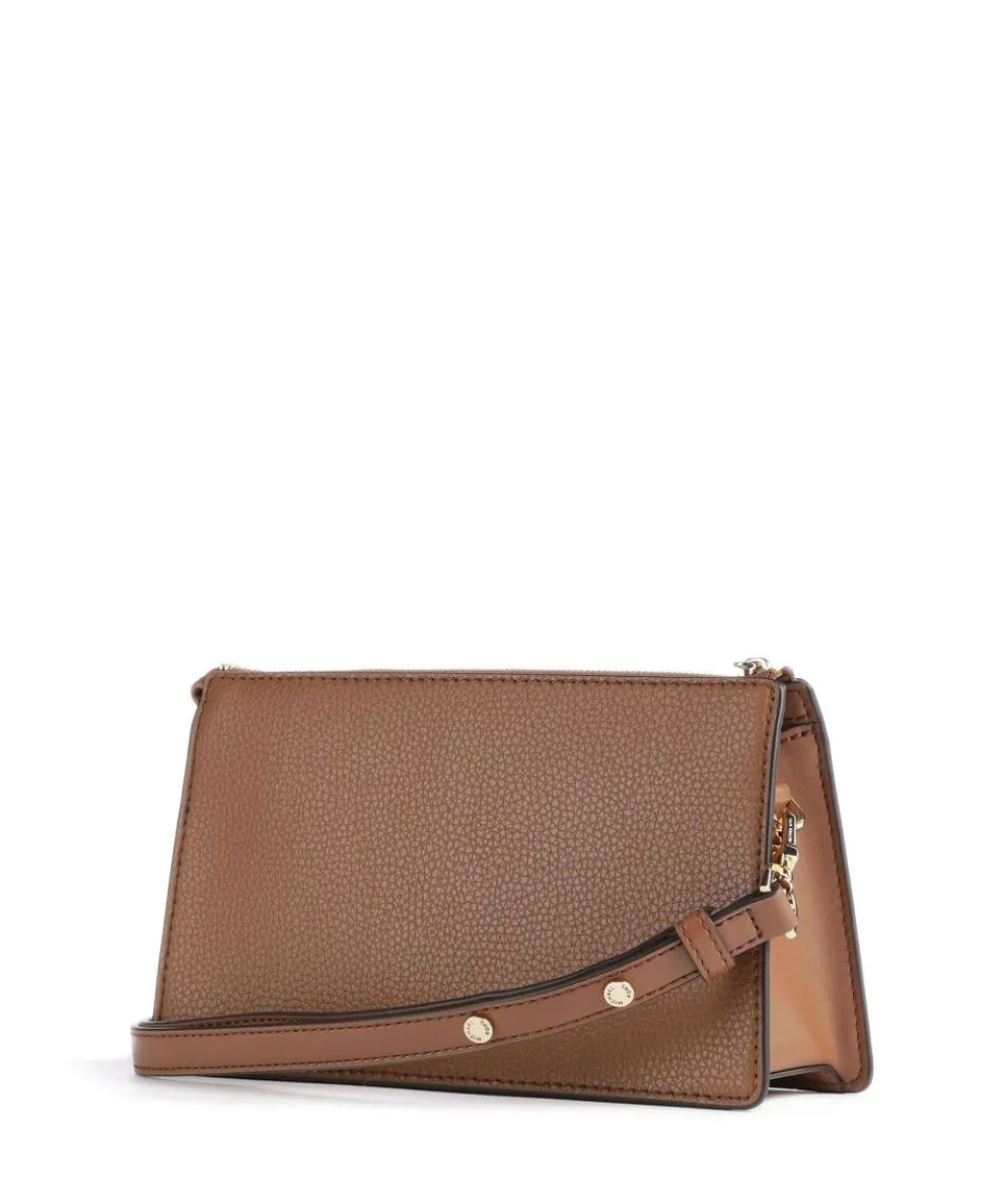 Empire Schultertasche genarbtes Leder braun