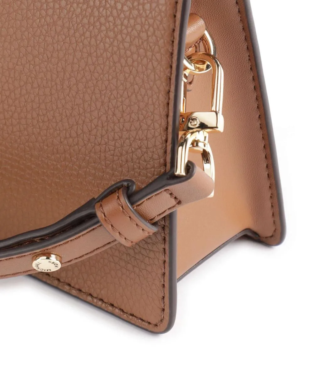 Empire Schultertasche genarbtes Leder braun