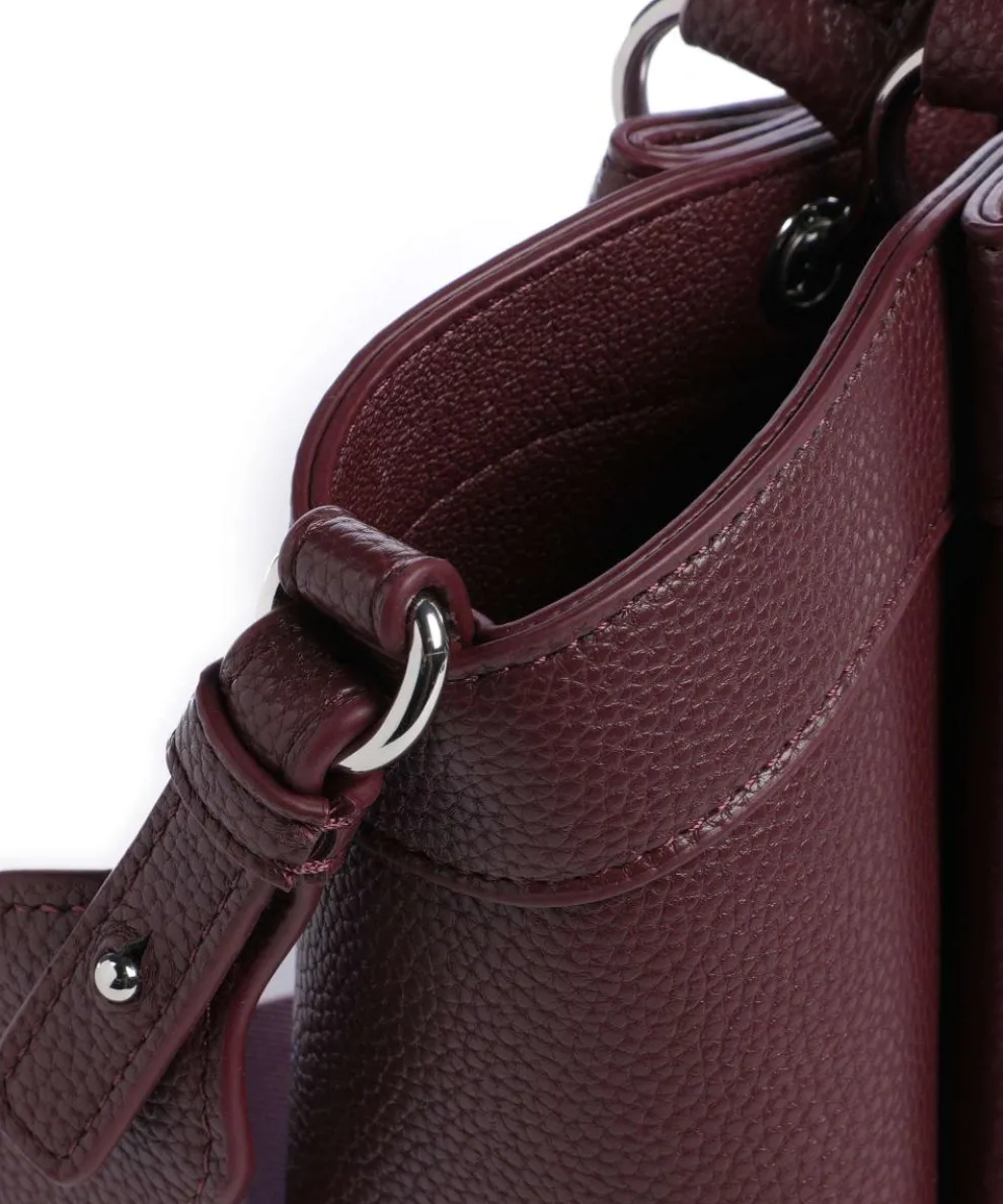 Wave S Handtasche Lederimitat wein