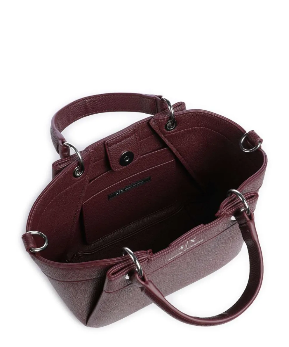 Wave S Handtasche Lederimitat wein