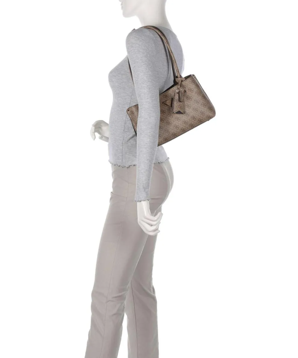 Meridian 4G Logo Schultertasche Lederimitat braun