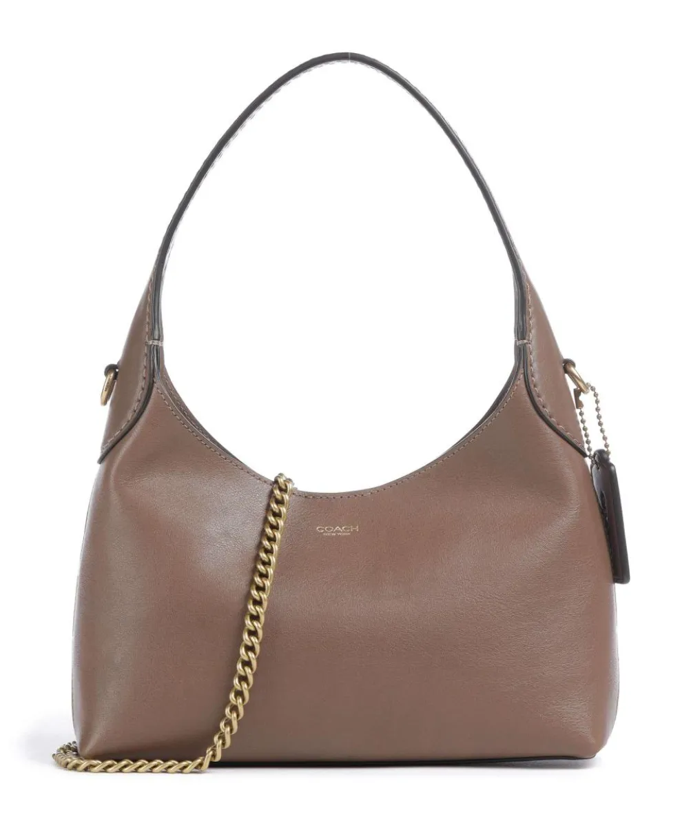 Brooklyn 23 Schultertasche fein genarbtes Leder taupe