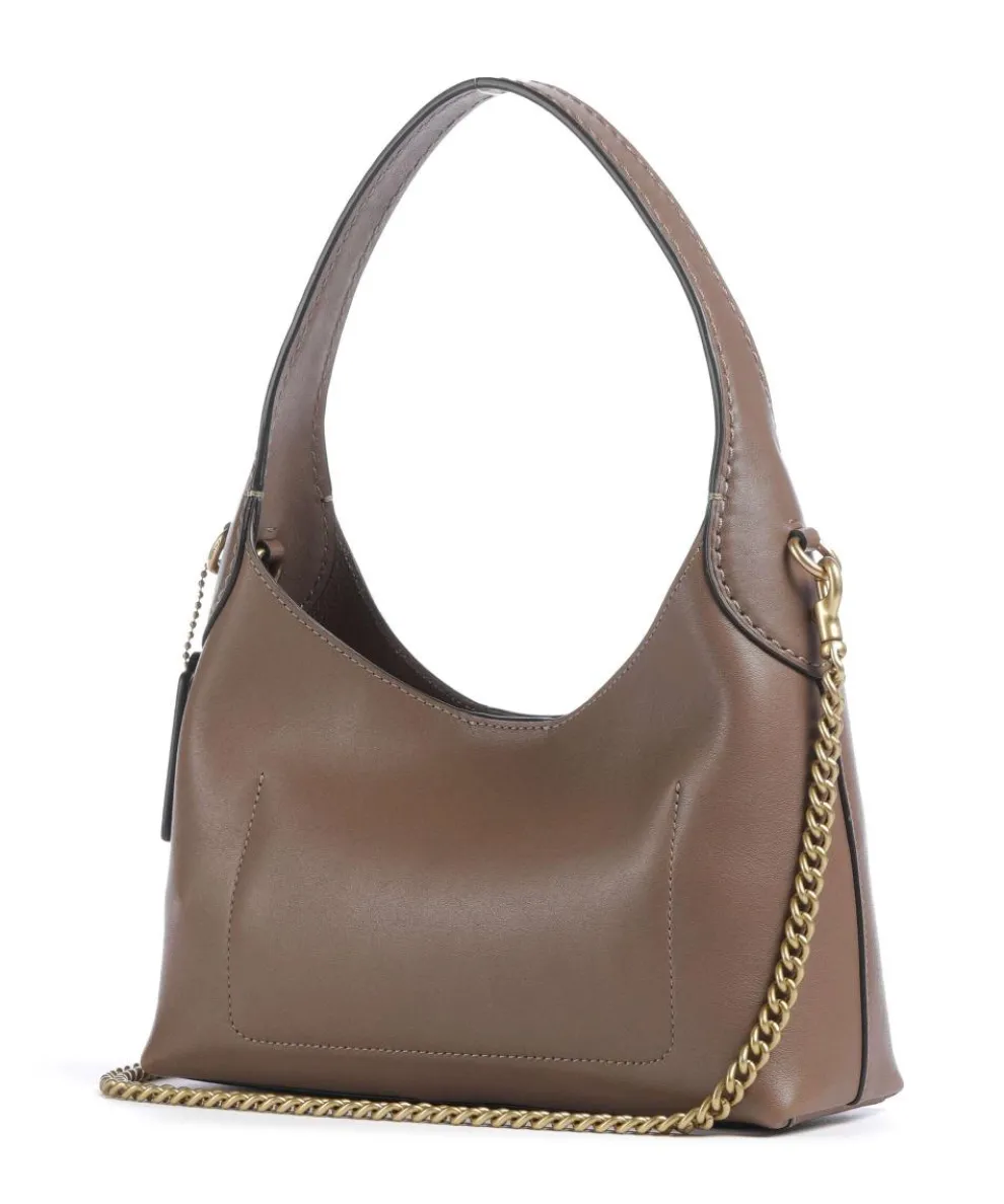 Brooklyn 23 Schultertasche fein genarbtes Leder taupe