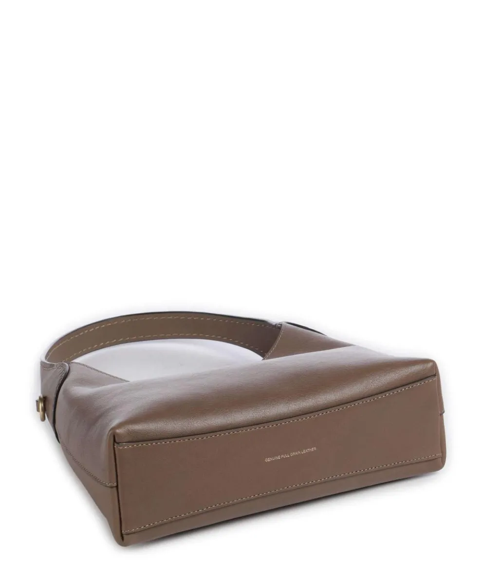 Brooklyn 23 Schultertasche fein genarbtes Leder taupe