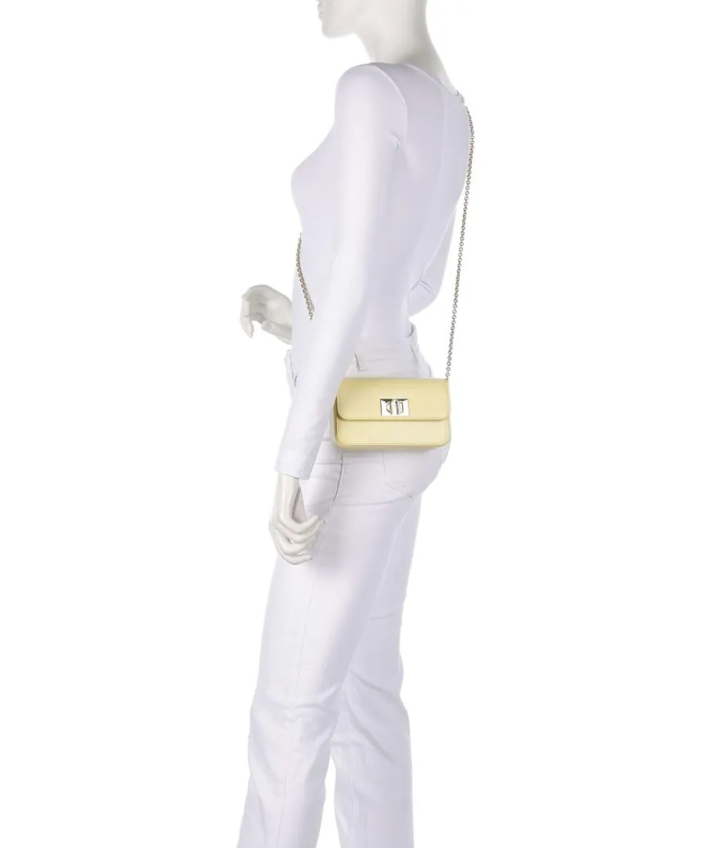 1927 Mini Umhängetasche genarbtes Leder gelb