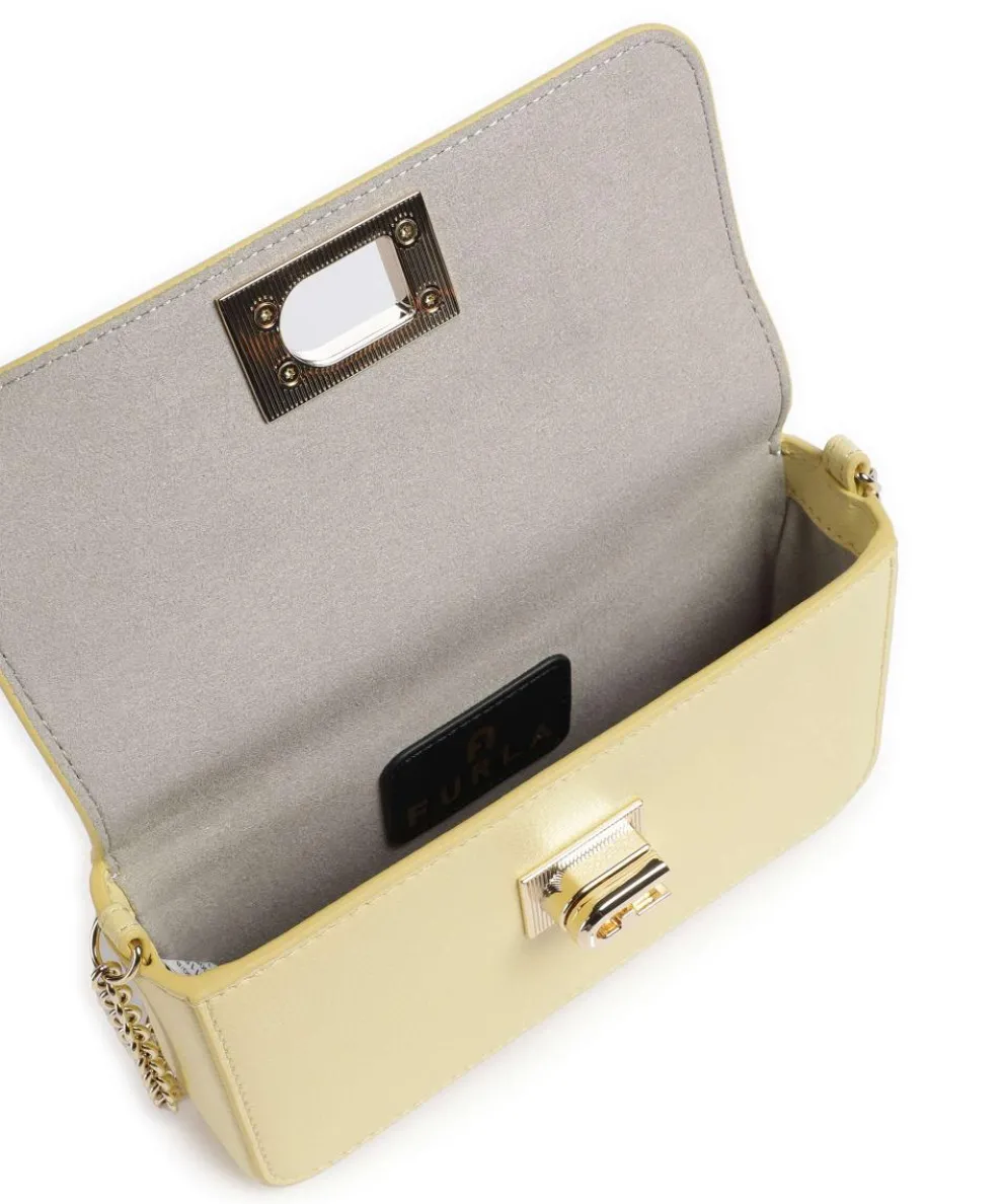 1927 Mini Umhängetasche genarbtes Leder gelb