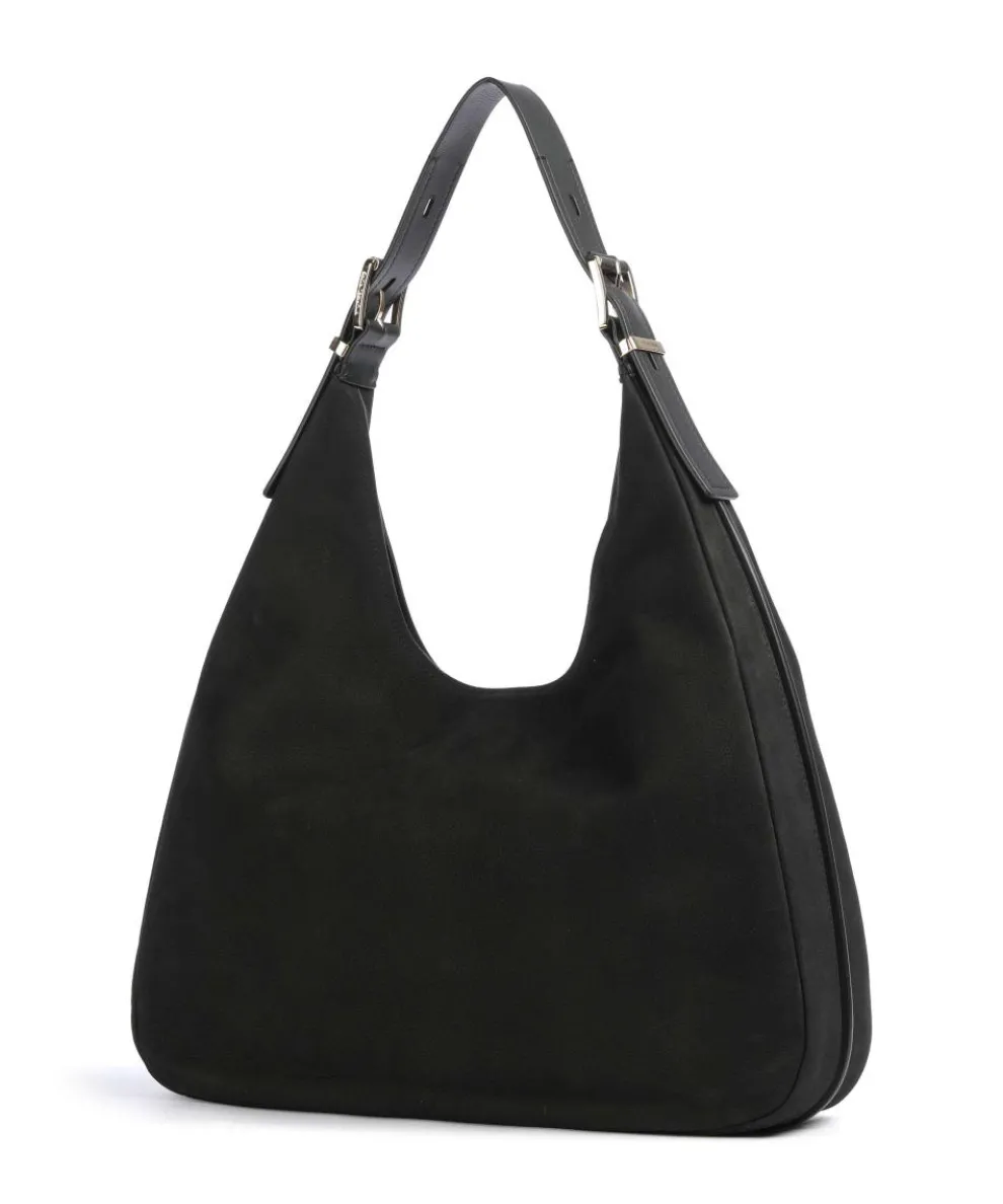 Nolita Large Beuteltasche aufgerautes Rindsleder schwarz