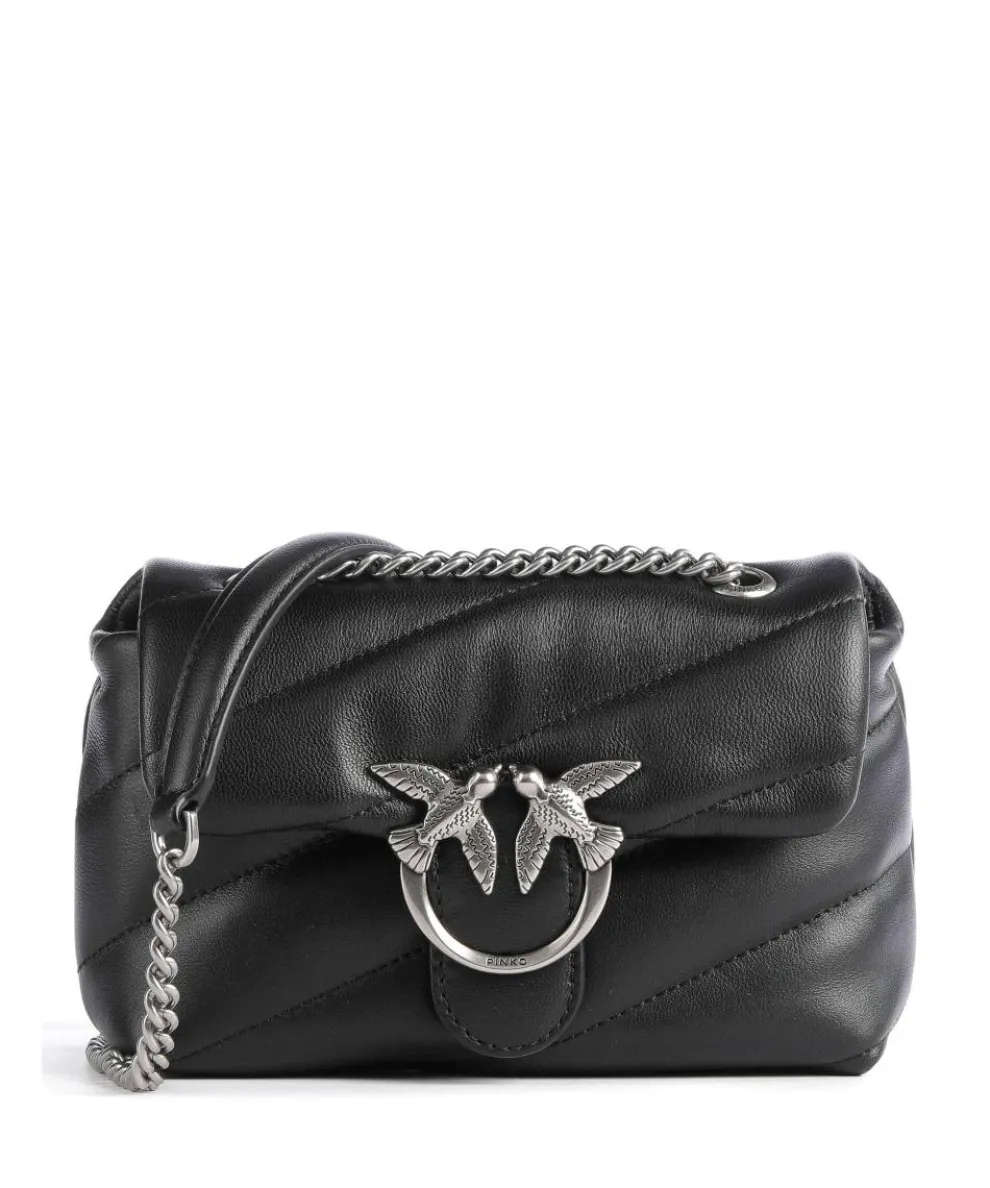 Love Puff Baby Schultertasche Schafsleder schwarz