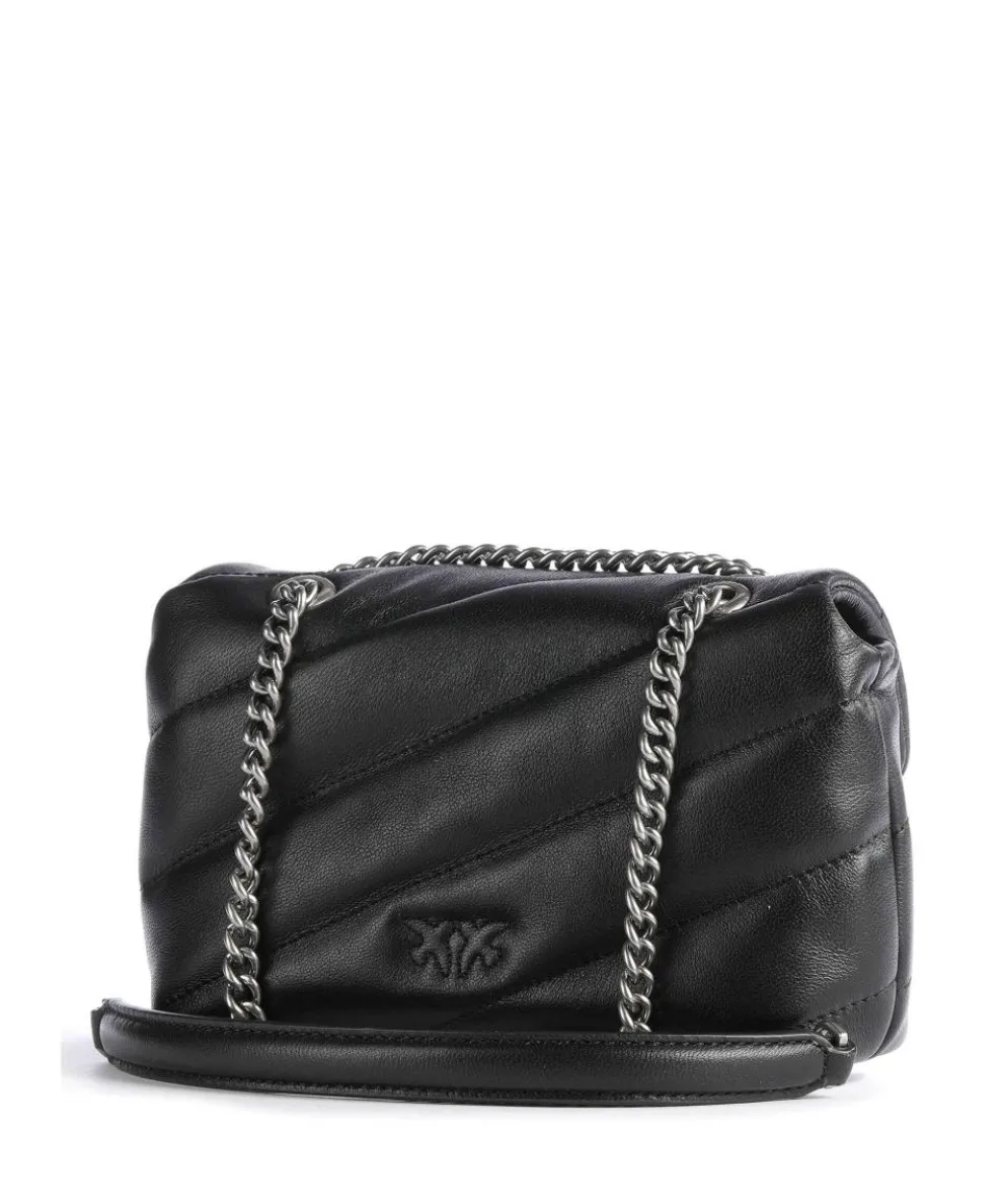 Love Puff Baby Schultertasche Schafsleder schwarz