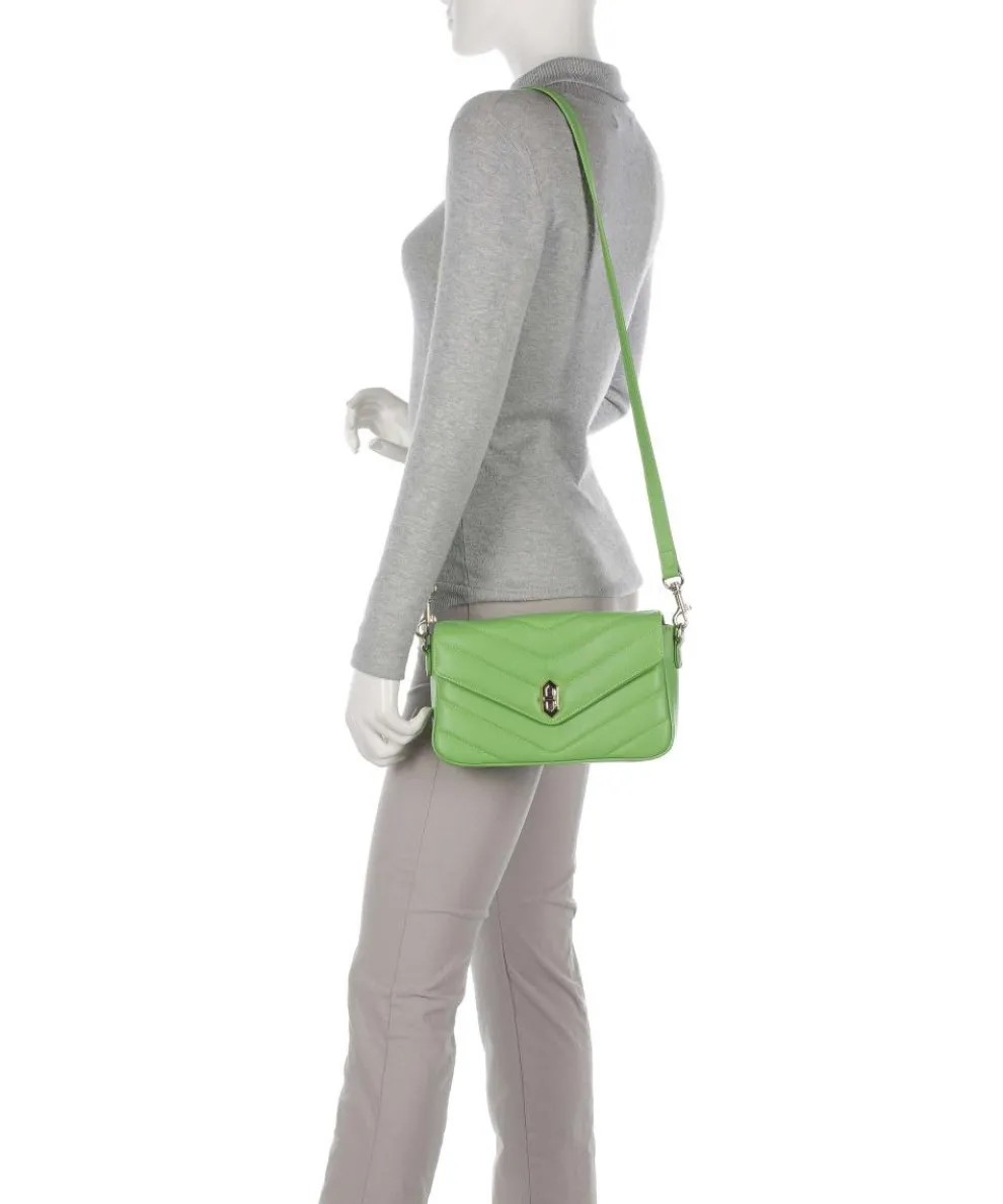 Soft Matelassé Umhängetasche weiches Rindsleder hellgrün