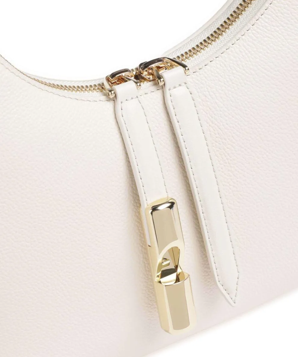 Goccia S Schultertasche genarbtes Kalbsleder creme