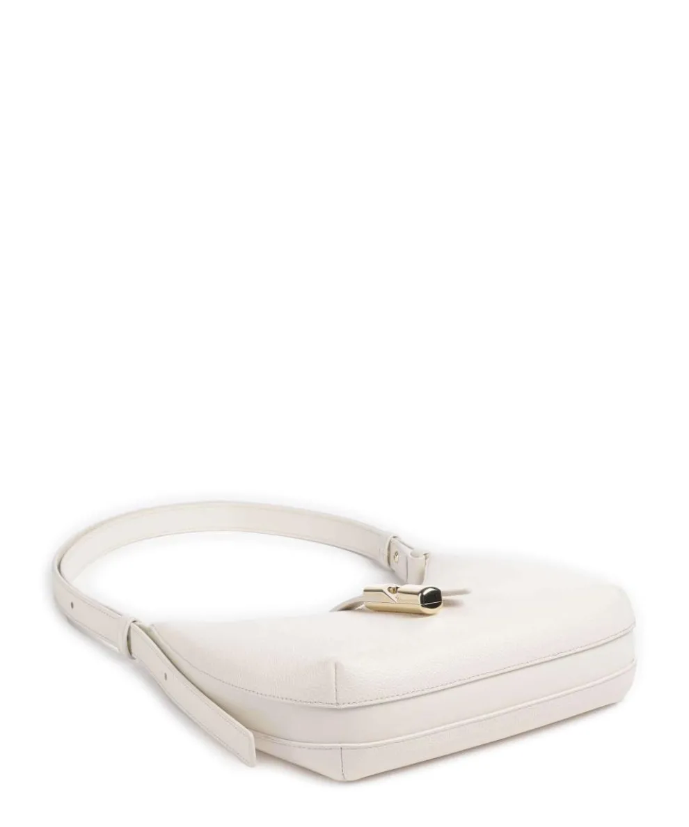 Goccia S Schultertasche genarbtes Kalbsleder creme