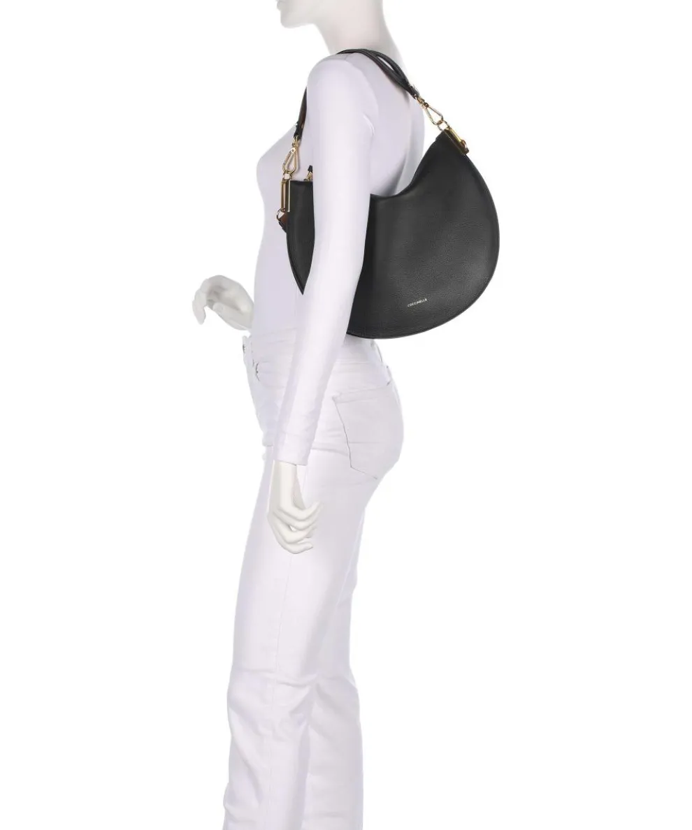 Sunup Beuteltasche genarbtes Leder schwarz