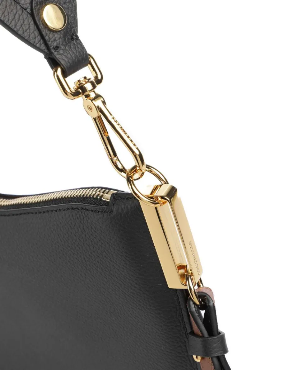 Sunup Beuteltasche genarbtes Leder schwarz