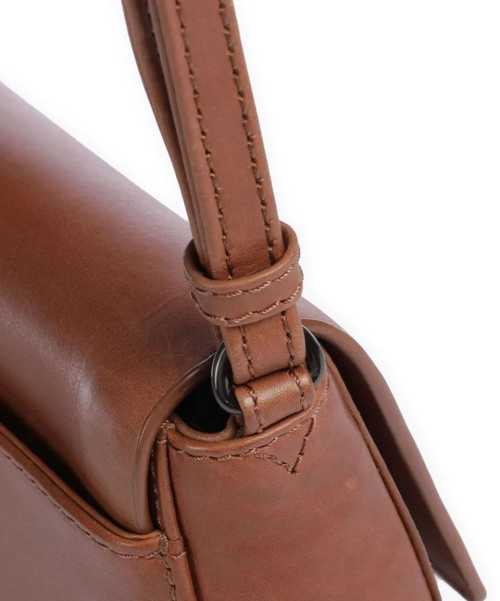 Saige Umhängetasche fein genarbtes Rindsleder braun