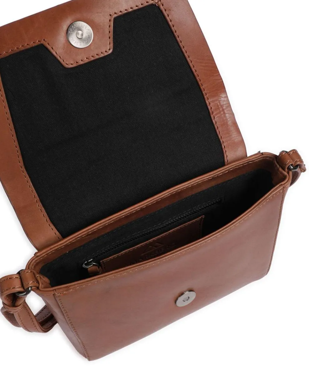 Saige Umhängetasche fein genarbtes Rindsleder braun