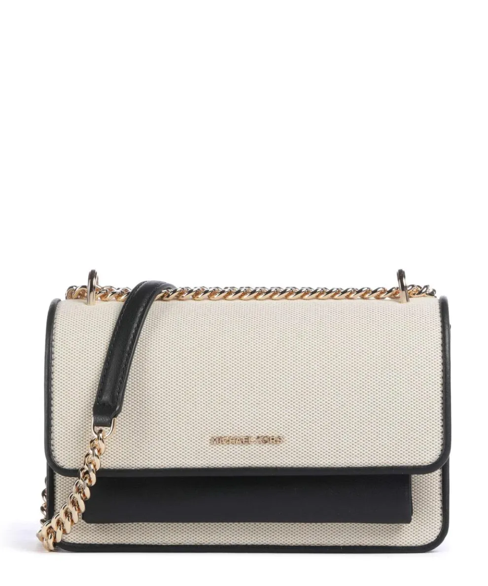 Claire Schultertasche Canvas natur/schwarz