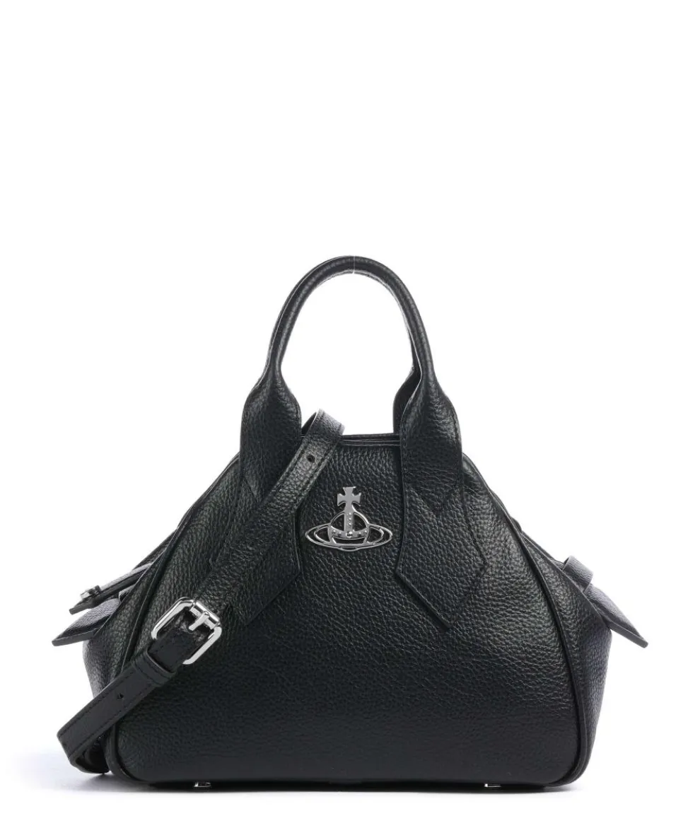 Yasmine Grain Small Handtasche Polyurethane schwarz