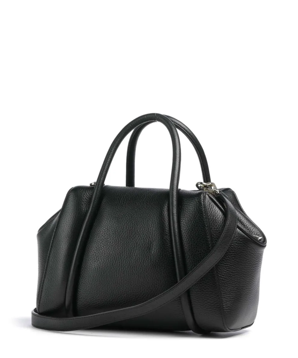 Juliette S Handtasche genarbtes Rindsleder schwarz