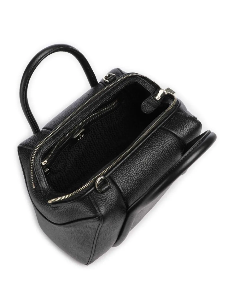 Juliette S Handtasche genarbtes Rindsleder schwarz