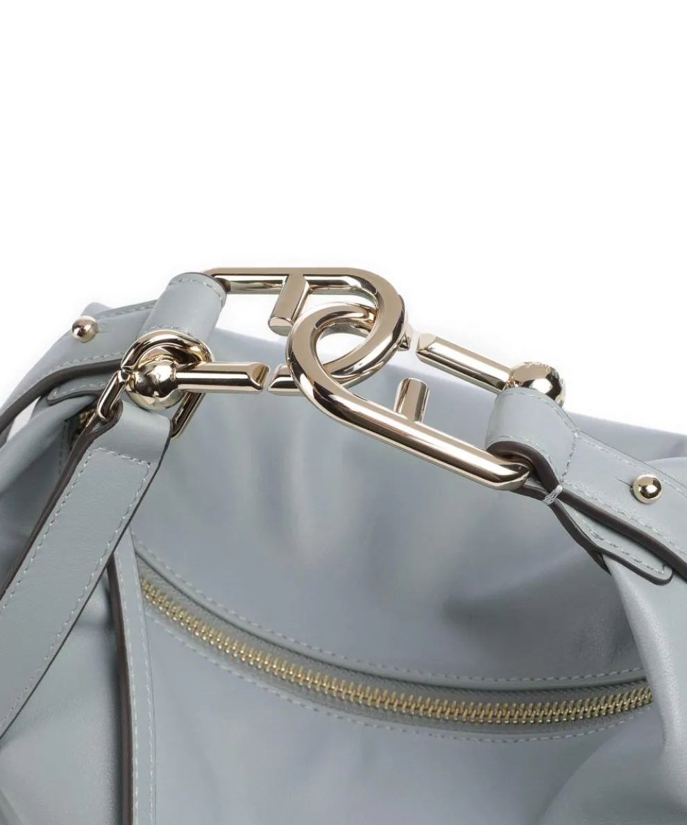 Nuvola M Handtasche fein genarbtes Leder hellblau