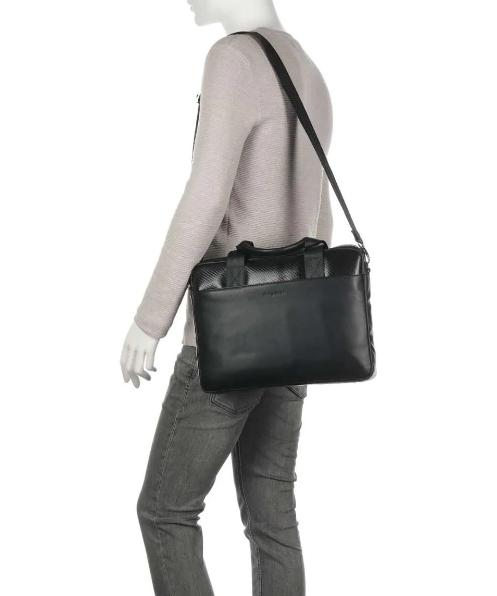 Comet Aktentasche 13″ fein genarbtes Rindsleder schwarz