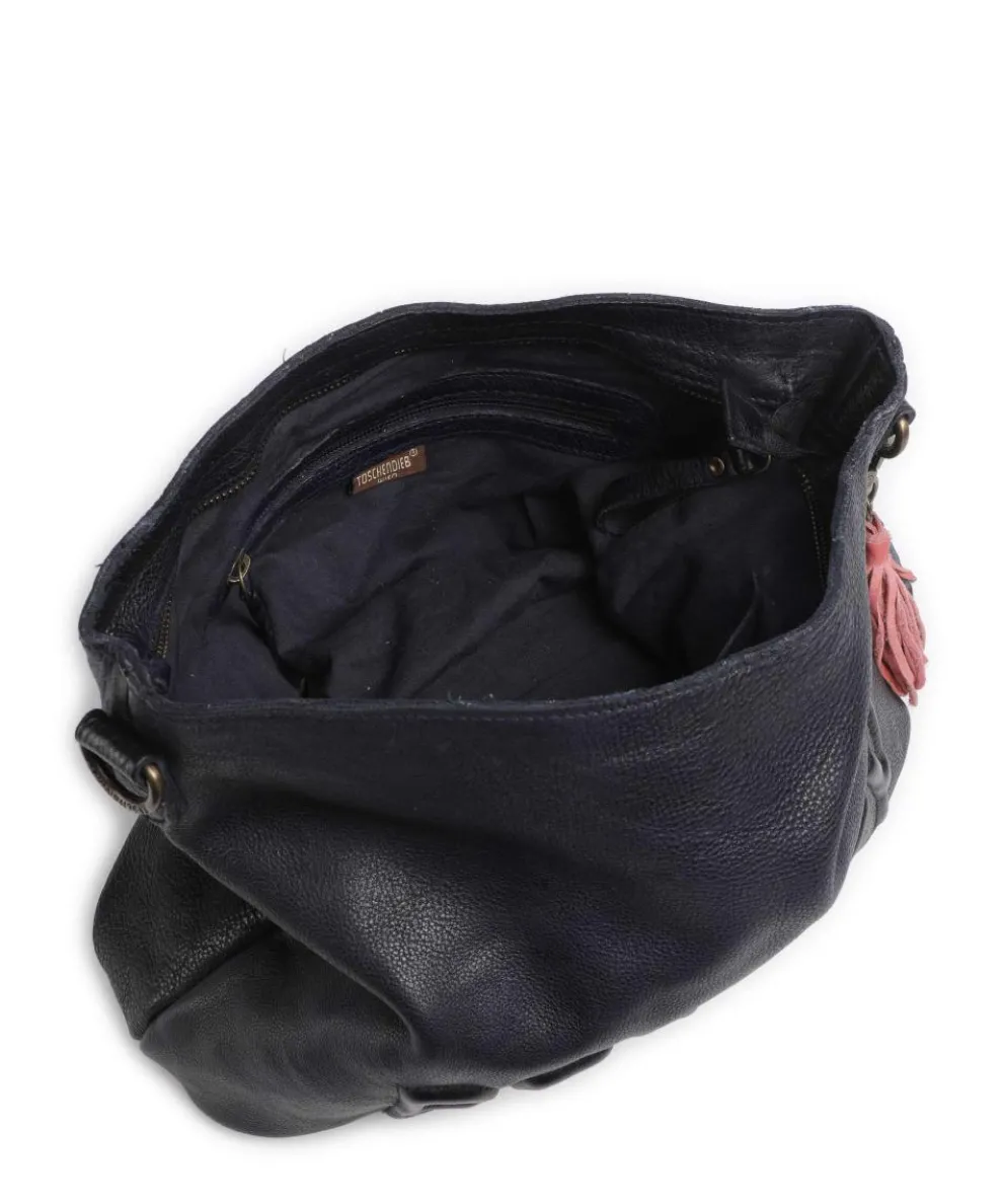 Paoliweg 2 Schultertasche genarbtes Rindsleder navy