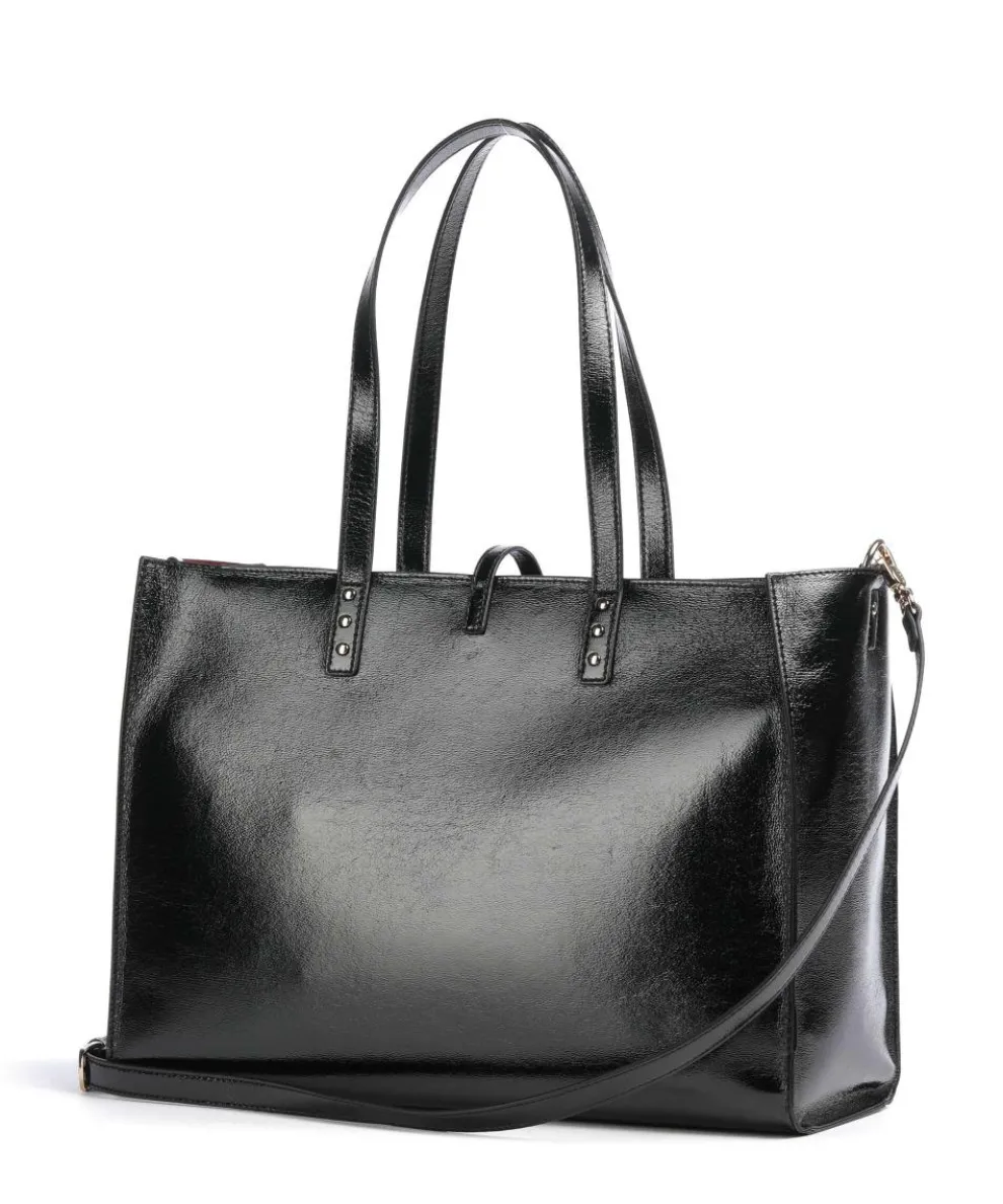 Doba L Shopper Lederimitat schwarz