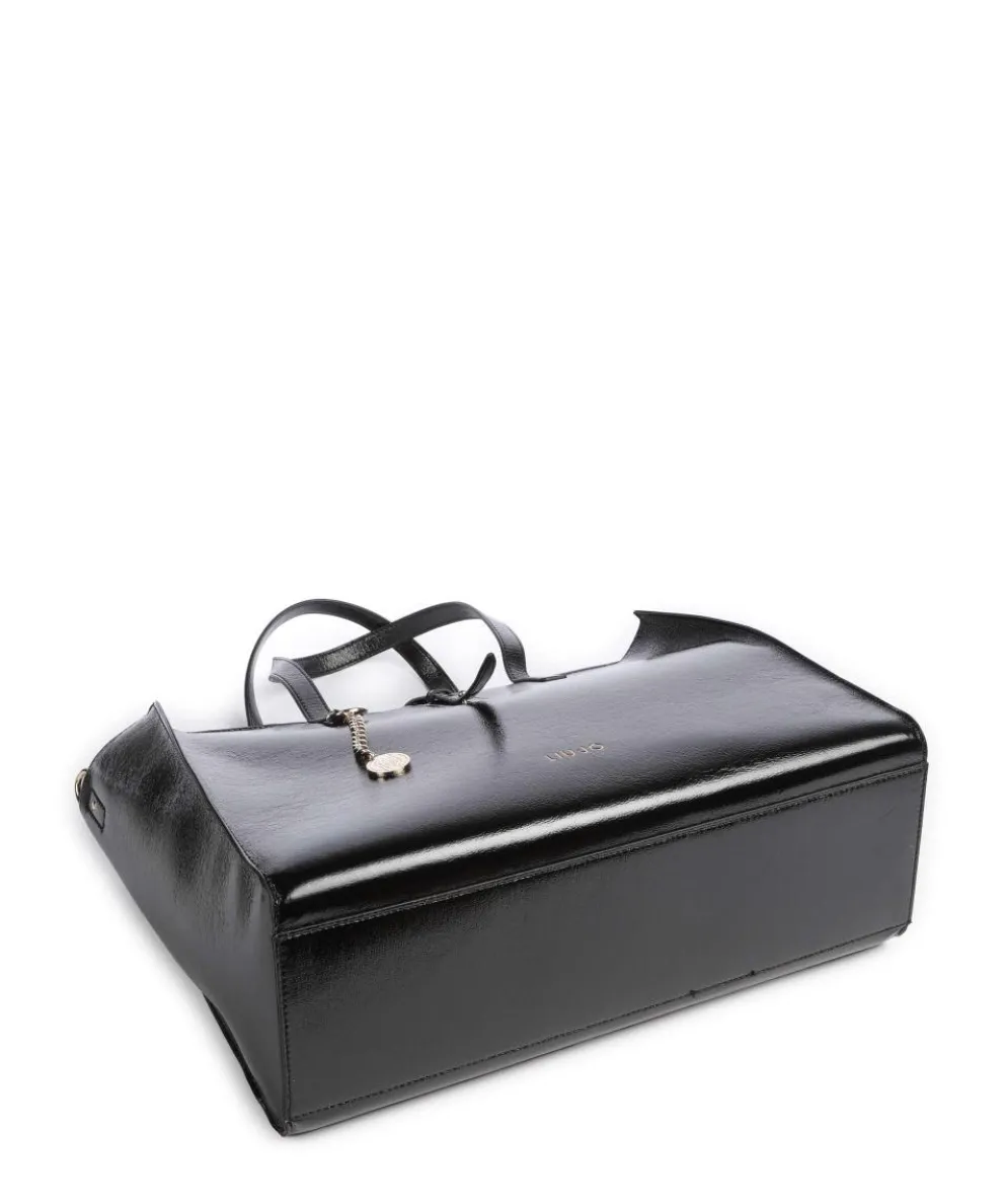 Doba L Shopper Lederimitat schwarz