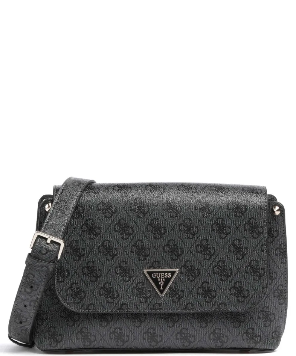 Meridian Umhängetasche Lederimitat dunkelgrau