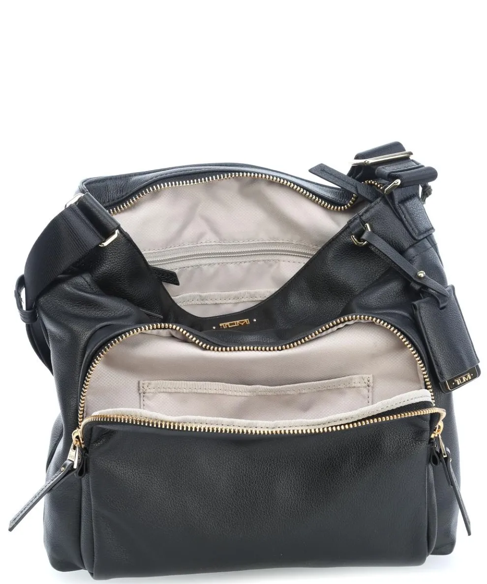 Capri Umhängetasche Leder schwarz