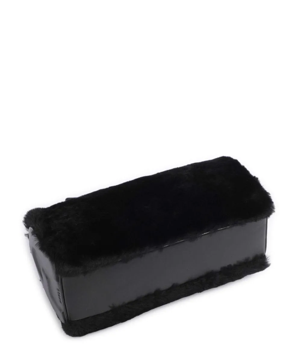 Dalia L Umhängetasche Textil, genarbtes Leder schwarz