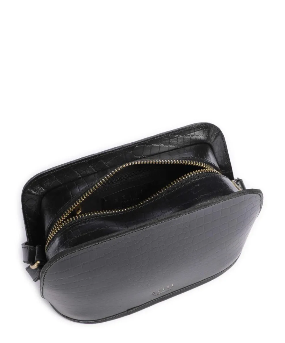 Lucy Umhängetasche Büffelleder schwarz