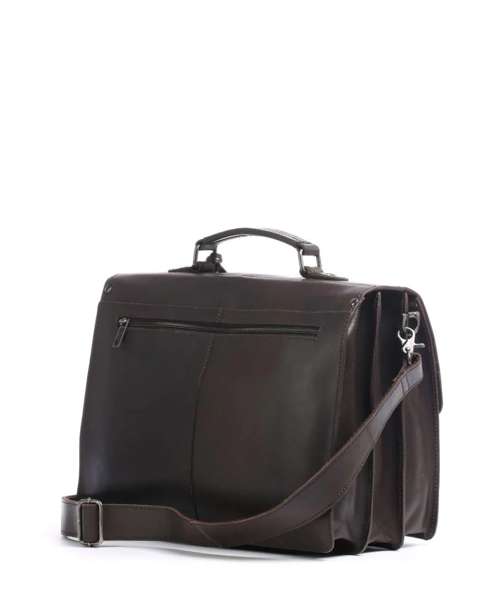Vintage Dean Aktentasche Kalbsleder dunkelbraun