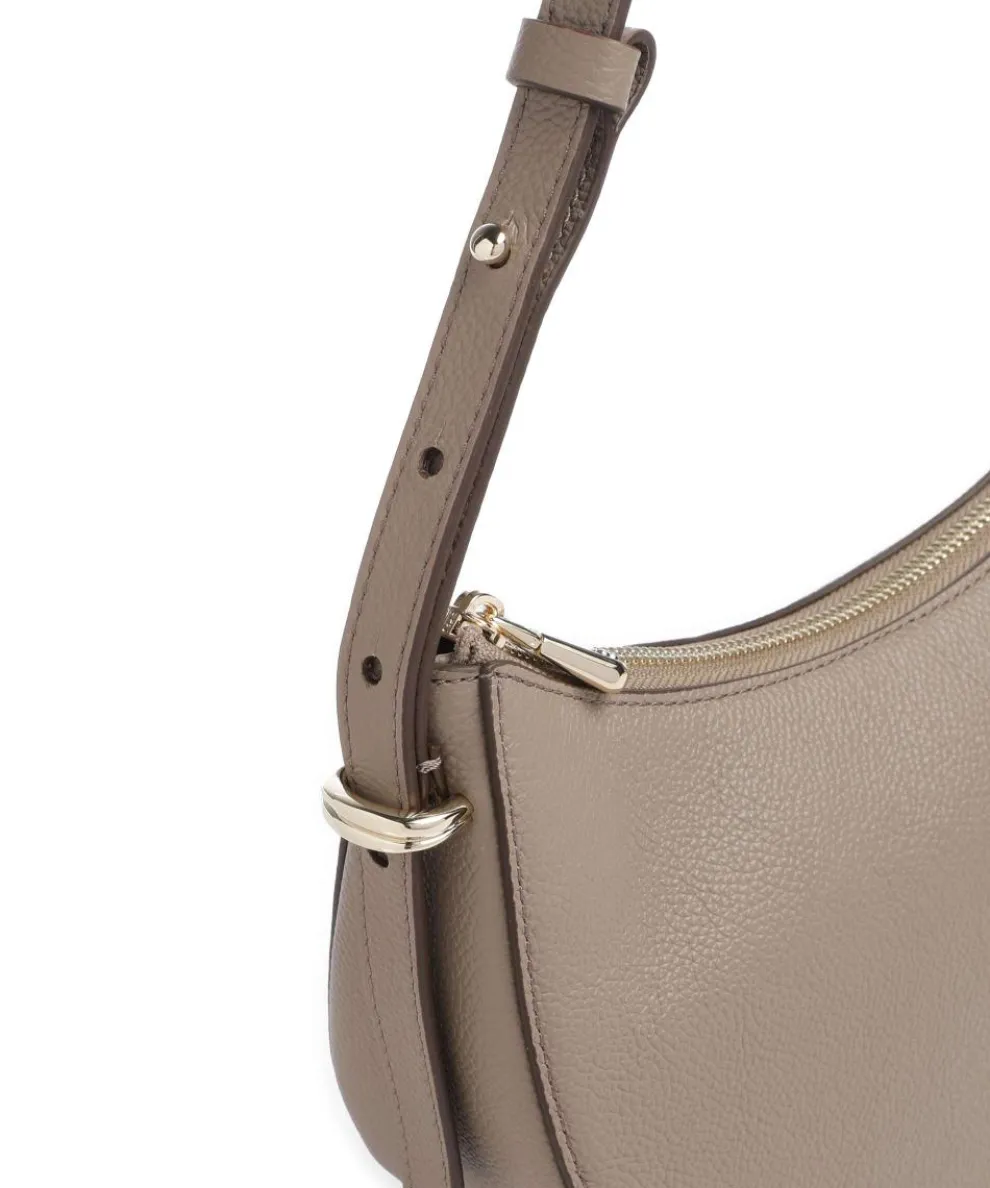 B Icon Schultertasche genarbtes Rindsleder braun