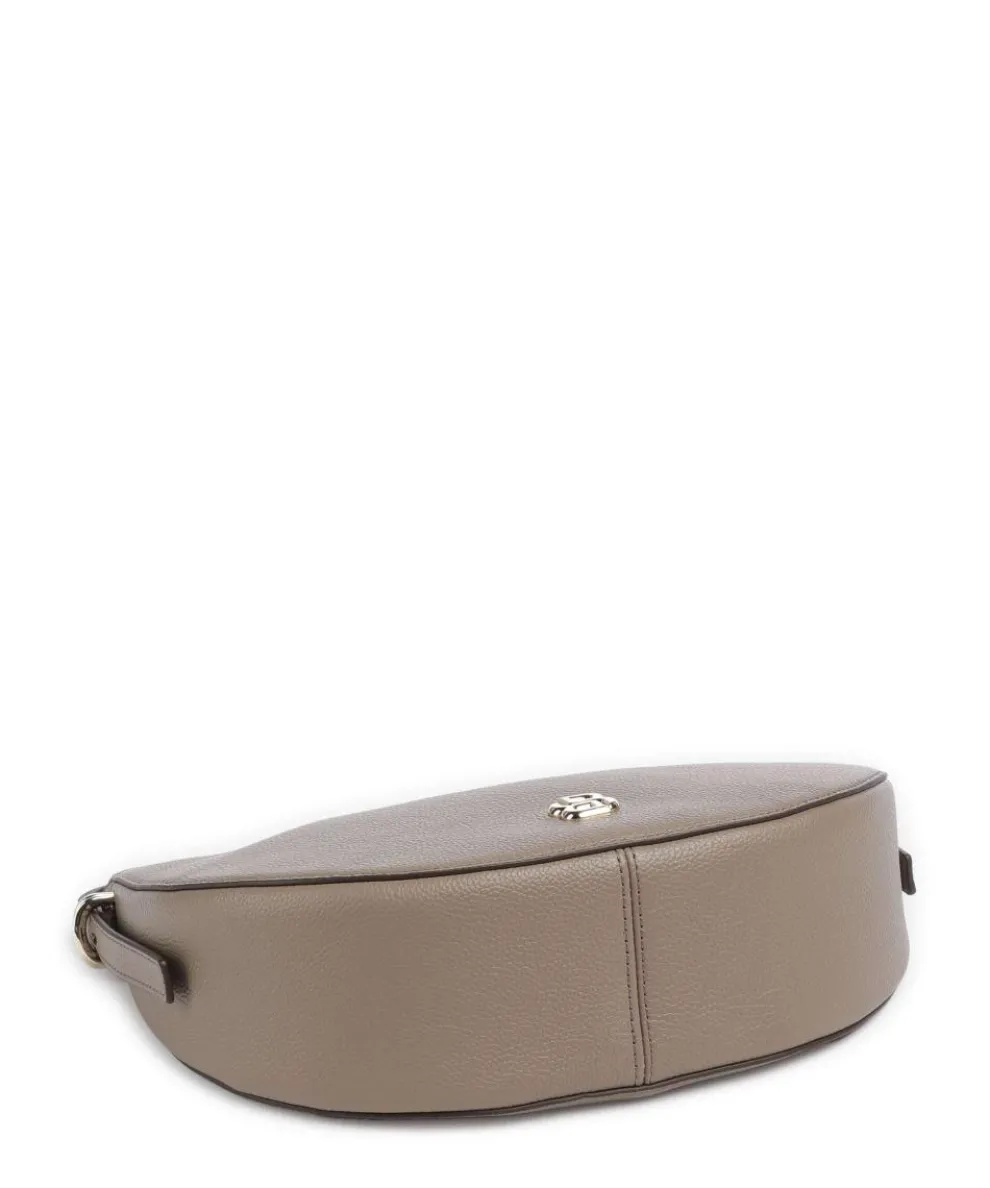 B Icon Schultertasche genarbtes Rindsleder braun