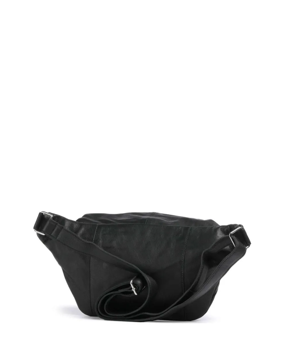 Basic Umhängetasche Büffelleder schwarz