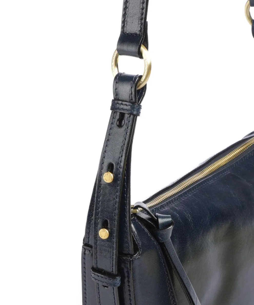 Fedora Umhängetasche fein genarbtes Rindsleder dunkelblau