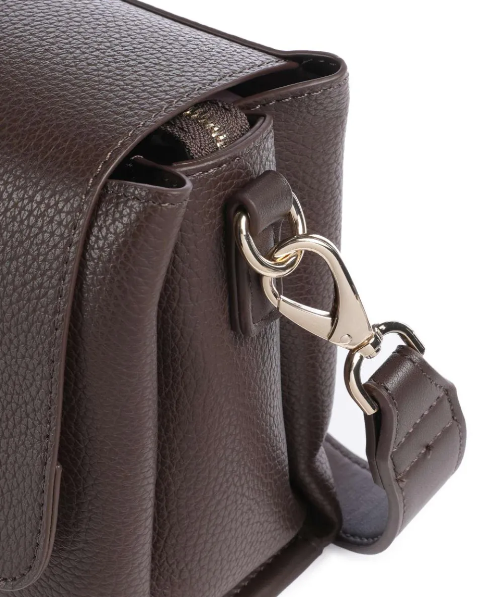 Alexia Umhängetasche Lederimitat dunkelbraun