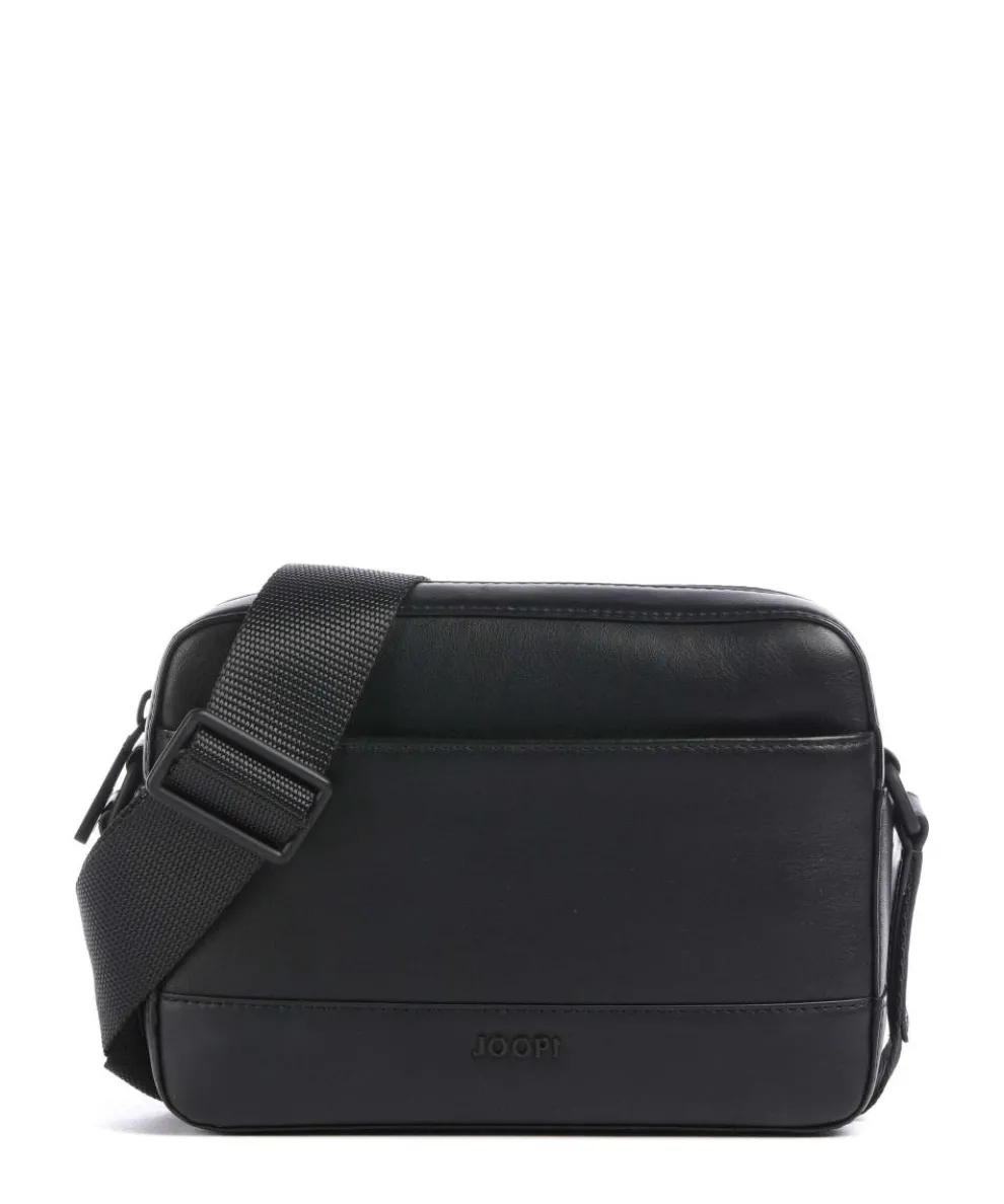 Manciano Pino Umhängetasche fein genarbtes Rindsleder schwarz