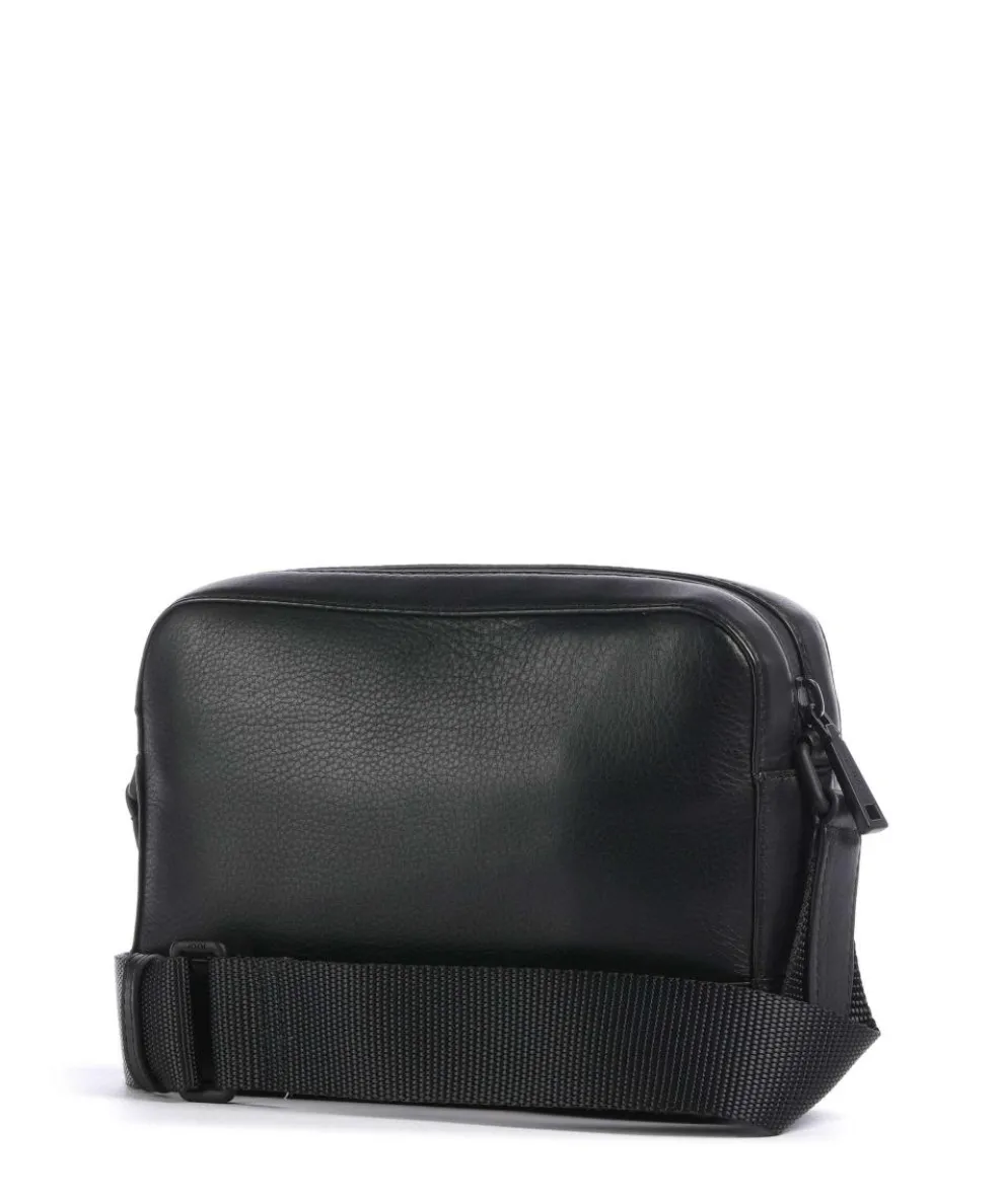 Manciano Pino Umhängetasche fein genarbtes Rindsleder schwarz