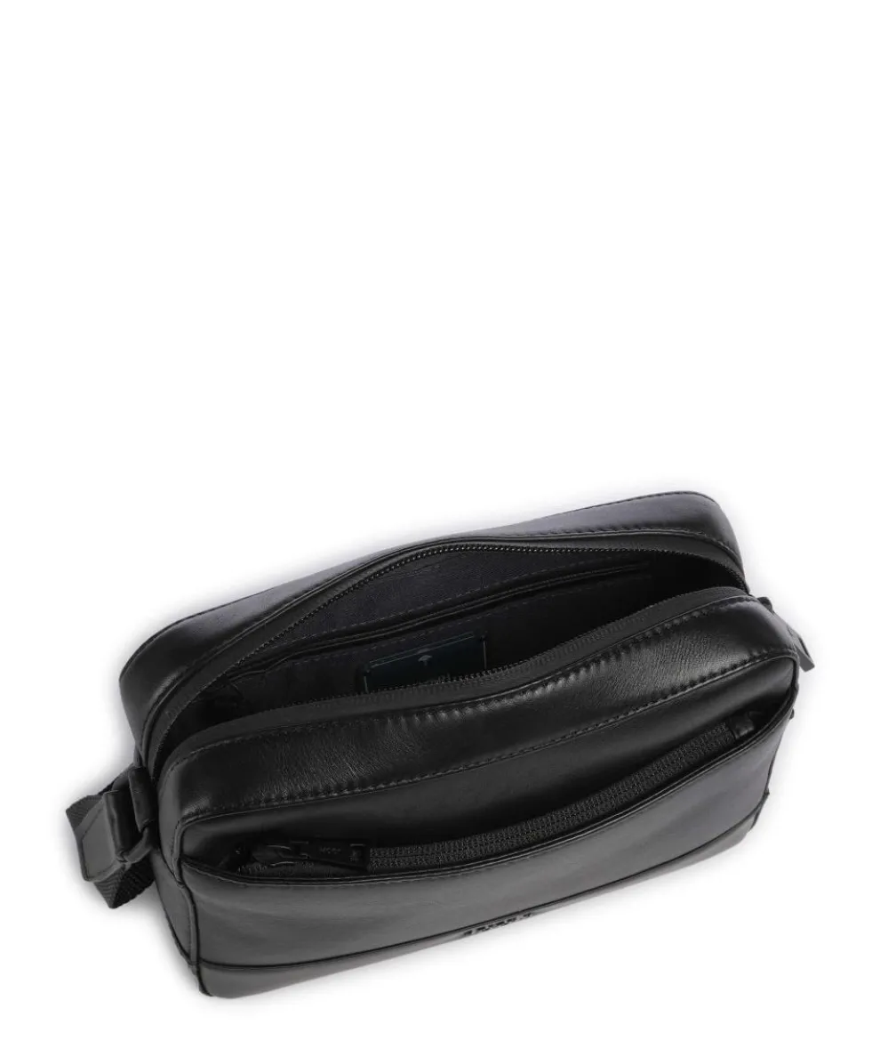 Manciano Pino Umhängetasche fein genarbtes Rindsleder schwarz