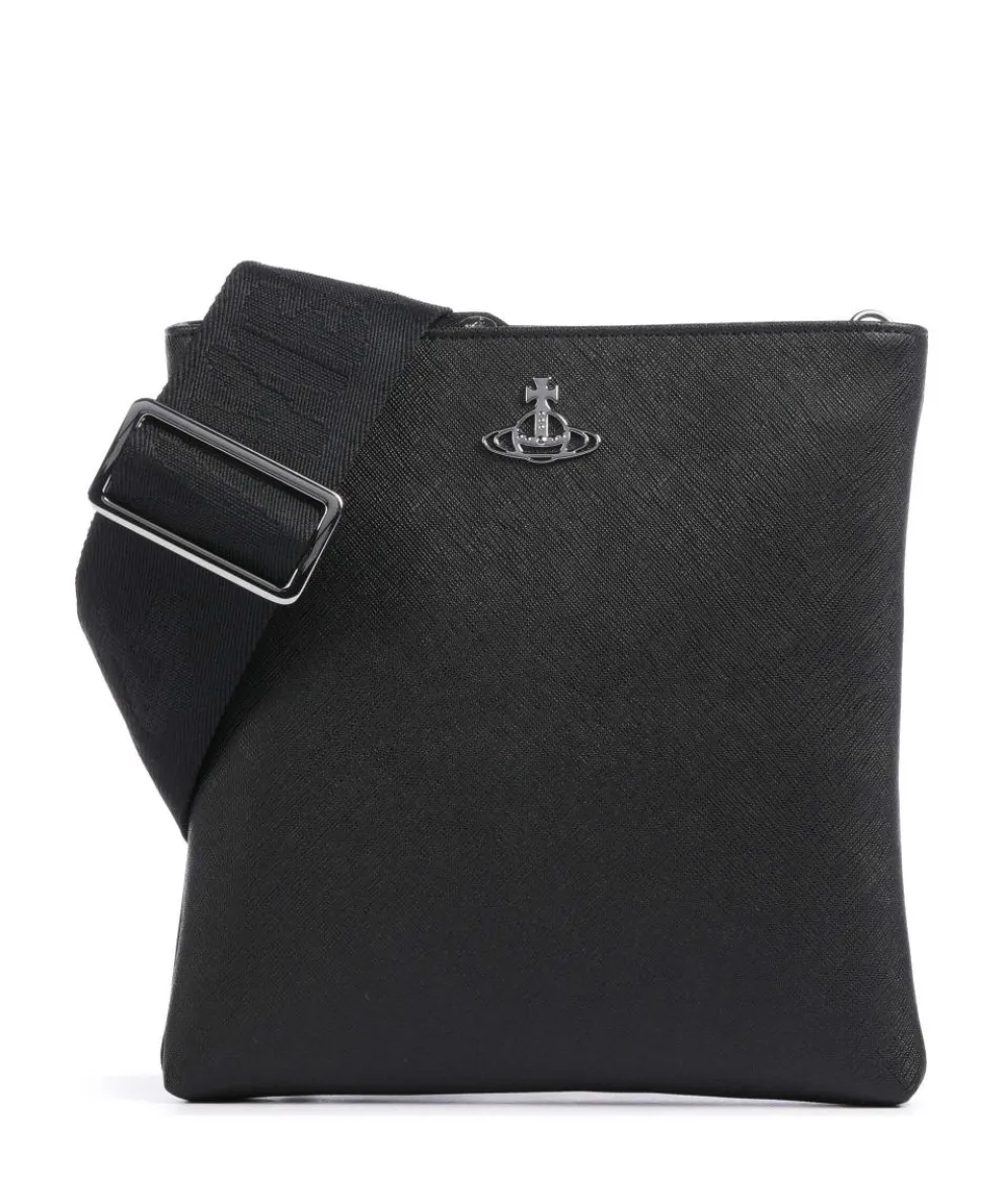 Squire Square Saffiano Umhängetasche Lederimitat schwarz