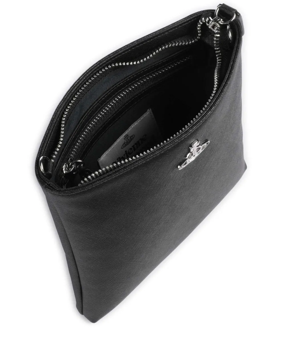 Squire Square Saffiano Umhängetasche Lederimitat schwarz