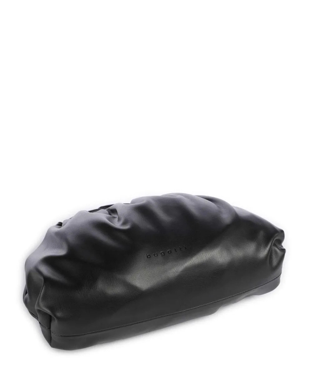 Mila Clutch Lederimitat schwarz