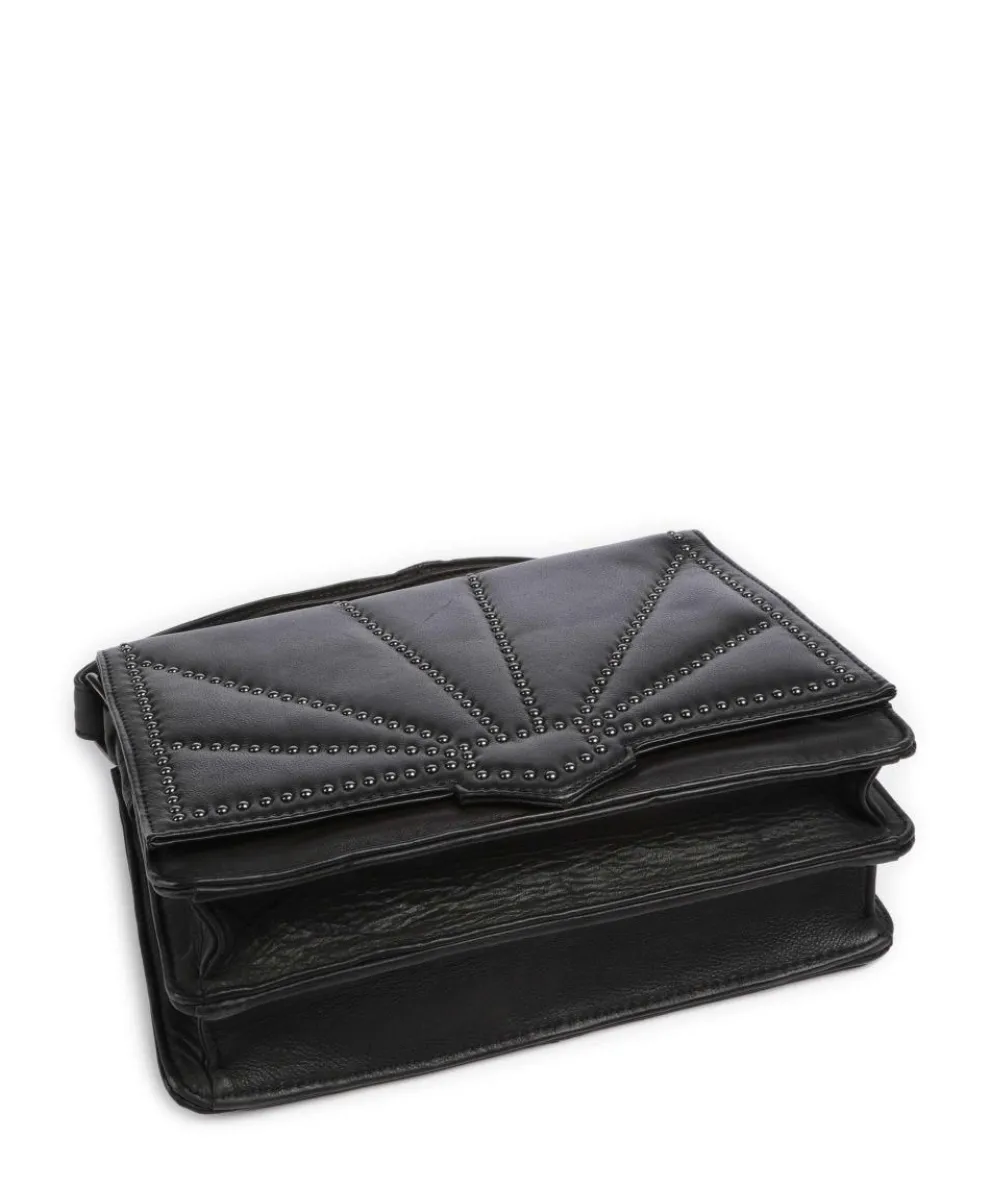 Night Stories Umhängetasche Rindsleder schwarz